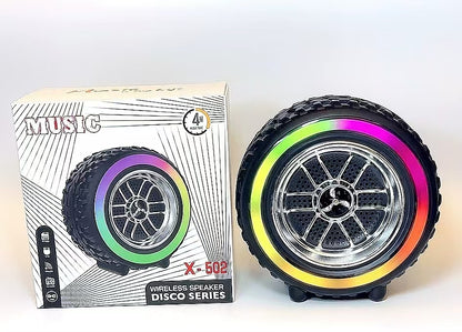 X-502 RGB Wheel Speaker With Subwoofer, USB & BT Playback