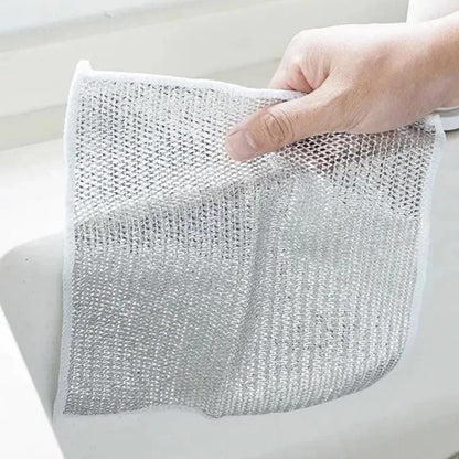 Disposable Food Cover 100Pcs + Metal Dishwashing Rug Combo Deal