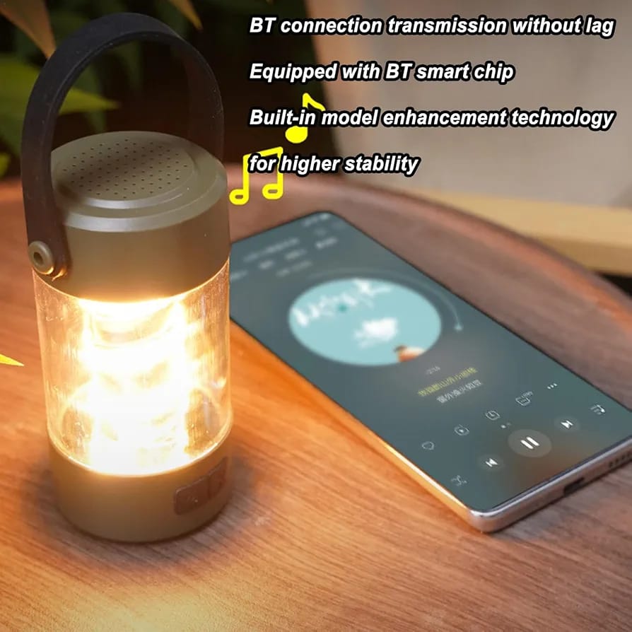 Bluetooth Camping Lantern – Rechargeable LED Light With Wireless Speaker