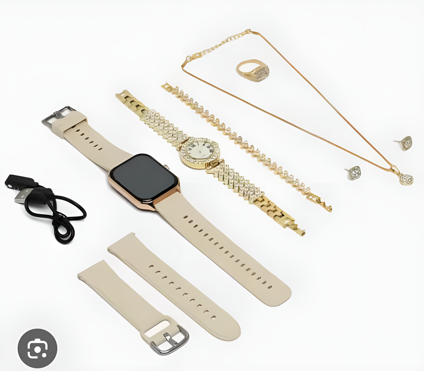 A58 Plus 6-in-1 Smartwatch for Women, Perfect Gift Pink