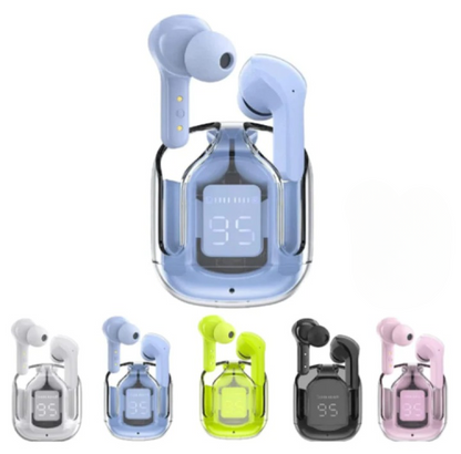 Air 31 Bluetooth 5.3 Earbuds with Crystal Clear Case