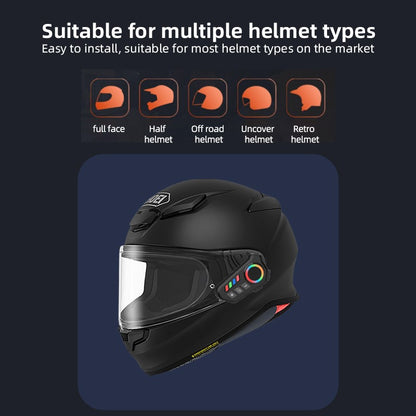 Motorcycle Helmet Bluetooth 5.3 Headset – Waterproof Noise Reduction Headphones