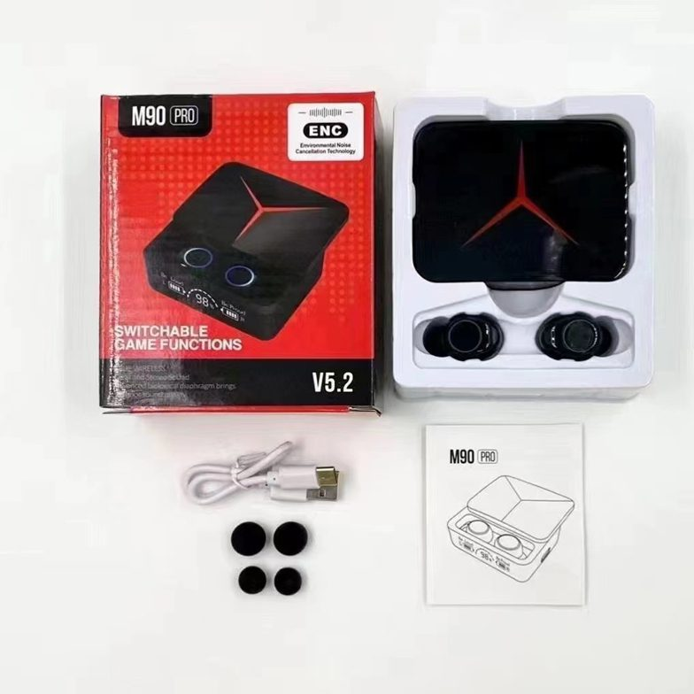 M90 Pro Gaming Earbuds – Bluetooth 5.3 With ENC Noise Reduction