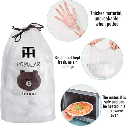 Disposable Food Cover 100Pcs + Metal Dishwashing Rug Combo Deal