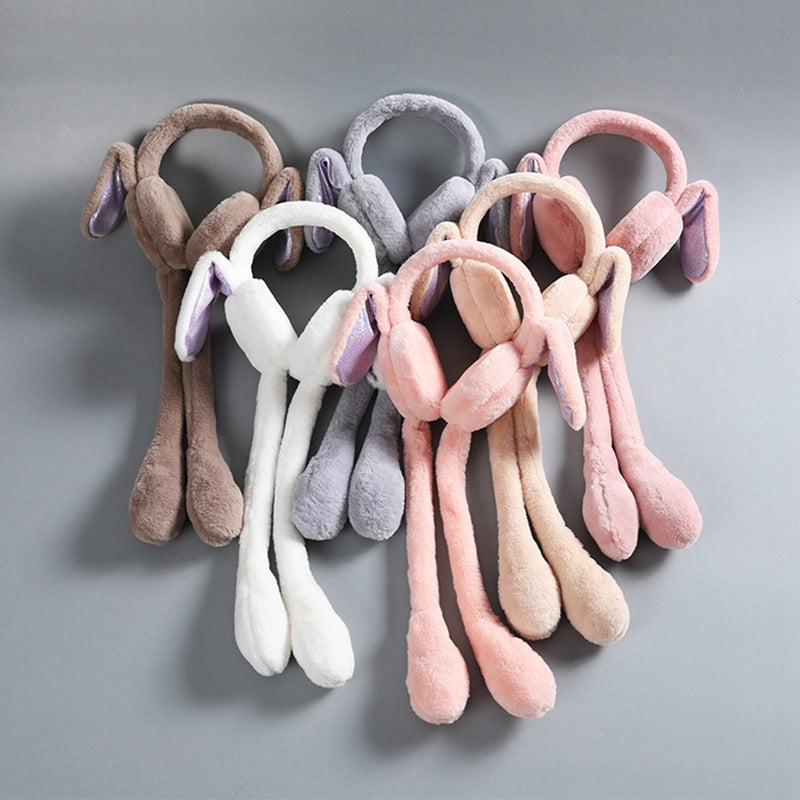 Cute Bunny Cap Headphone – Plush Winter Ear Muff For Women