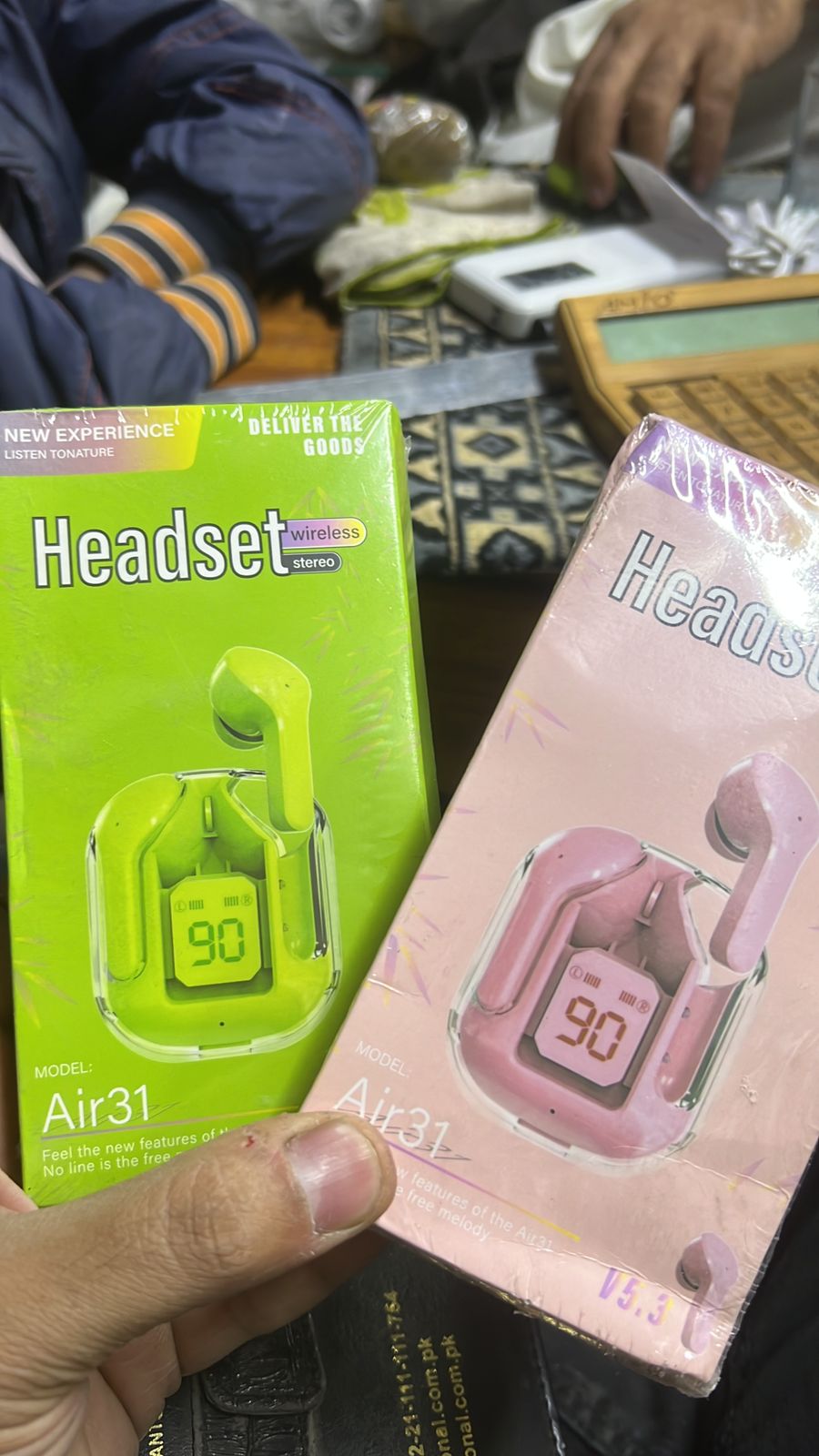 Air 31 Bluetooth 5.3 Earbuds with Crystal Clear Case