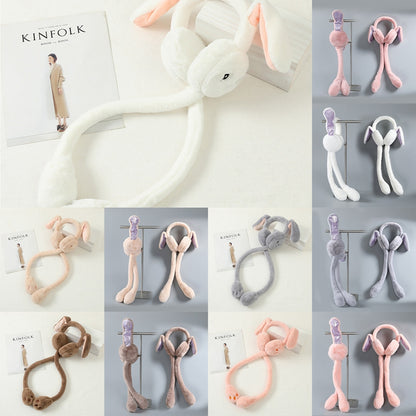 Cute Bunny Cap Headphone – Plush Winter Ear Muff For Women