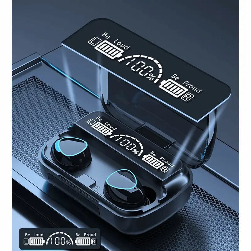 DaMix M10 Wireless Earbuds with LED Display Charging Case