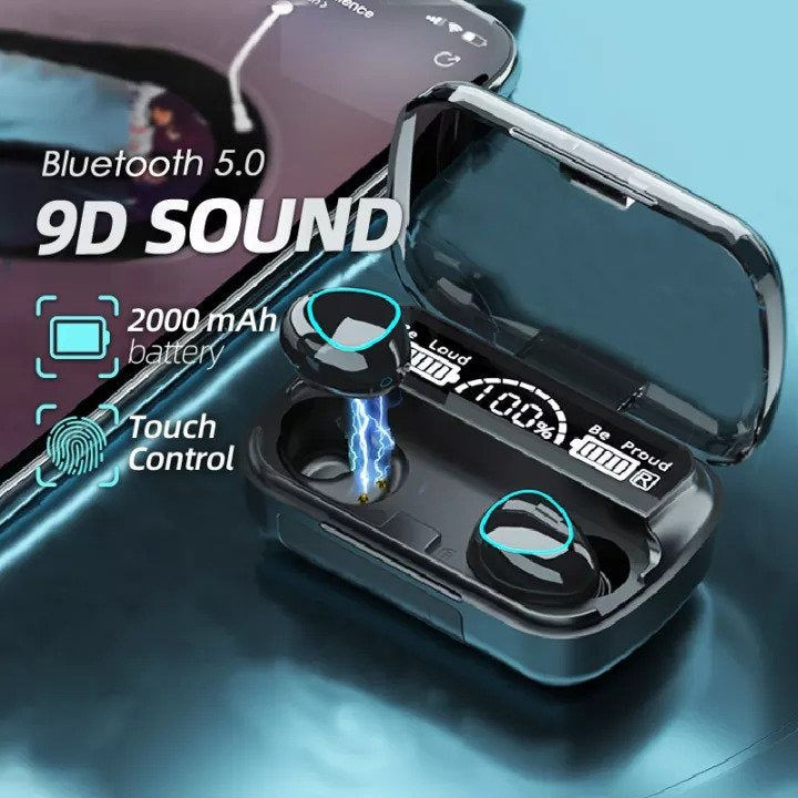 DaMix M10 Wireless Earbuds with LED Display Charging Case