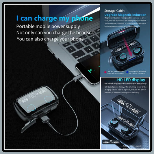 DaMix M10 Wireless Earbuds with LED Display Charging Case
