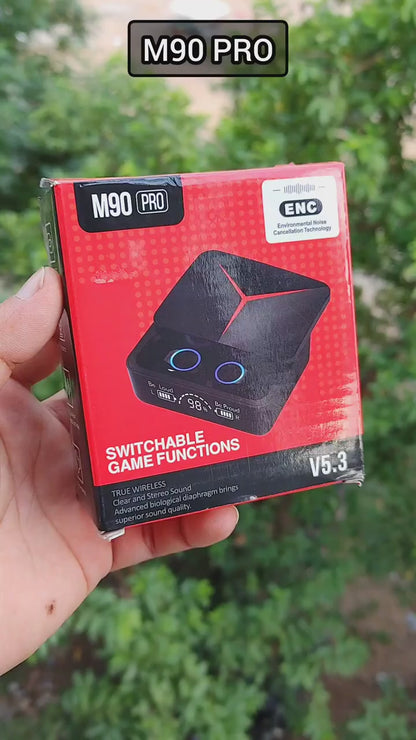 M90 Pro Gaming Earbuds – Bluetooth 5.3 With ENC Noise Reduction