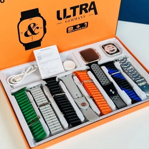 Y80 Ultra Smart Watch Bundle – 8 Straps, 49MM Display