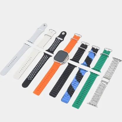 Y80 Ultra Smart Watch Bundle – 8 Straps, 49MM Display